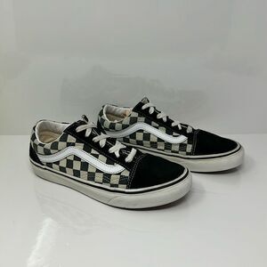 Vans "Primary Check Old Skool" Sneakers (Black/White) Unisex Checkerboard Shoes